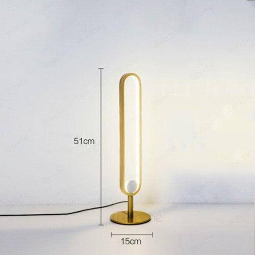 Lampe à LED design Loft avec anneau métal noir | Marco Lucetti Doré