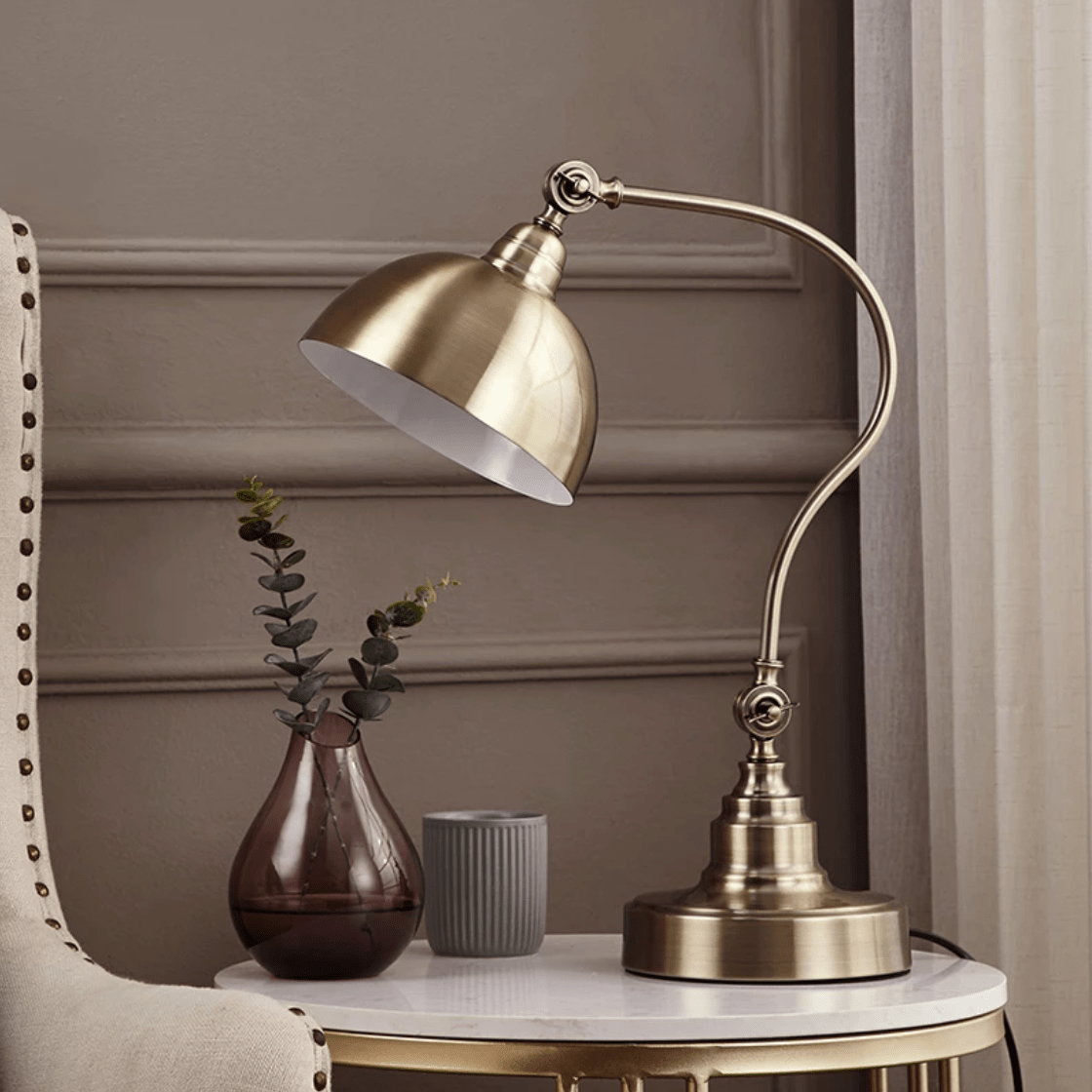 Lampe à LED dorée "Punk Rustique" | Marco Lucetti