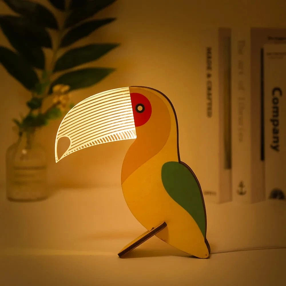 Lampe à poser Animaux LED veilleuse pour enfants - Lampe de chevet pélican Sirius baleine Toucan | Marco Lucetti