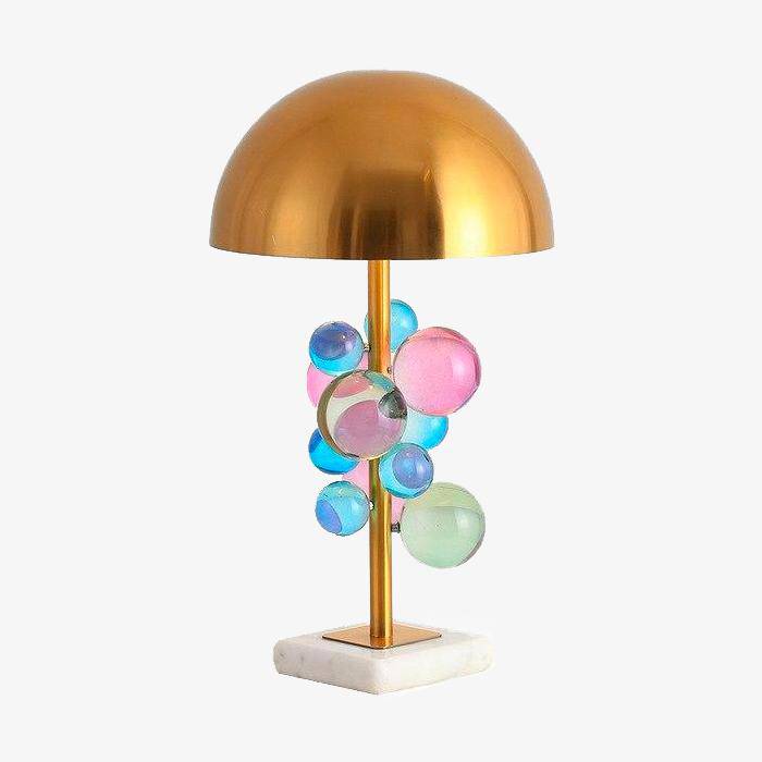 Lampe de table en marbre avec abat-jour métallique Ball