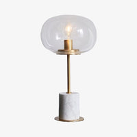 Lampe à poser "Bess" avec socle en marbre | Marco Lucetti Blanc