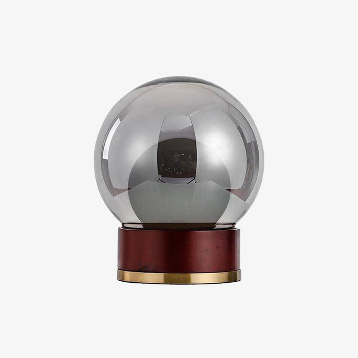 Lampe de table rétro dorée en bois