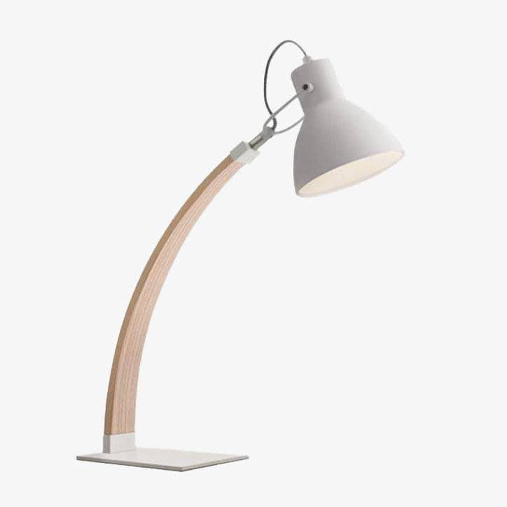 Lampe à poser design en bois et métal LED Loft | Marco Lucetti Blanc