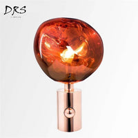 Lampe à poser design en PVC rose gold Melt - Édition Limitée | Marco Lucetti