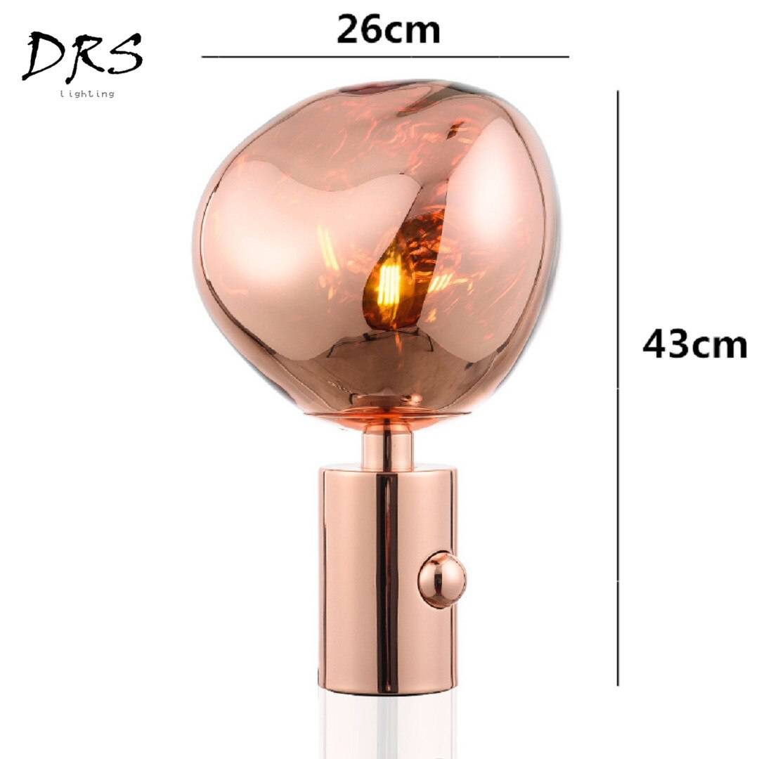 Lampe à poser design en PVC rose gold Melt - Édition Limitée | Marco Lucetti