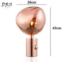 Lampe à poser design en PVC rose gold Melt - Édition Limitée | Marco Lucetti
