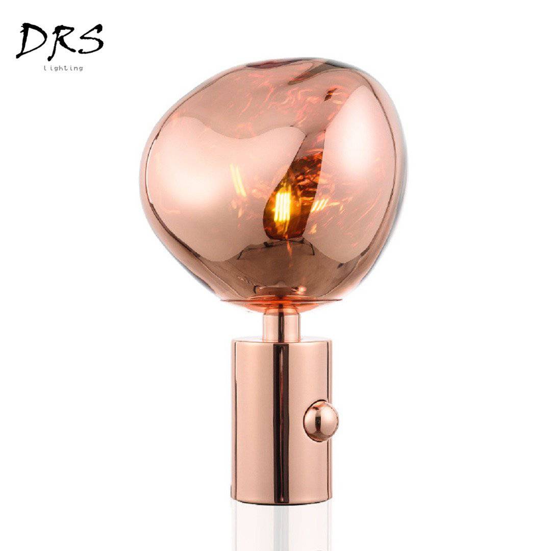Lampe à poser design en PVC rose gold Melt - Édition Limitée | Marco Lucetti