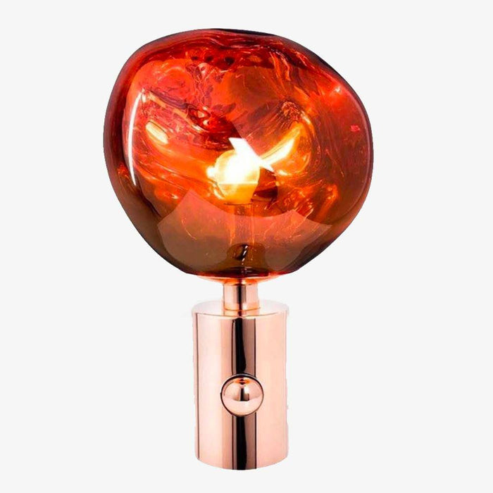 Lampe à poser design en PVC rose gold Melt - Édition Limitée | Marco Lucetti