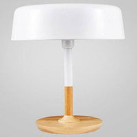 Lampe à poser design LED en bois avec abat-jour arrondi | Marco Lucetti B