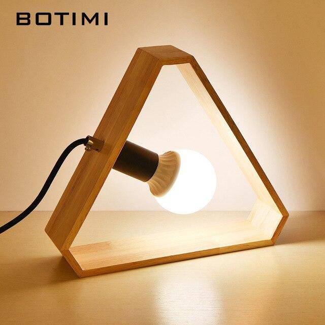 Lampe à poser design LED en bois Boti | Marco Lucetti Triangle