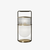 Lampe de table LED en verre style lanterne