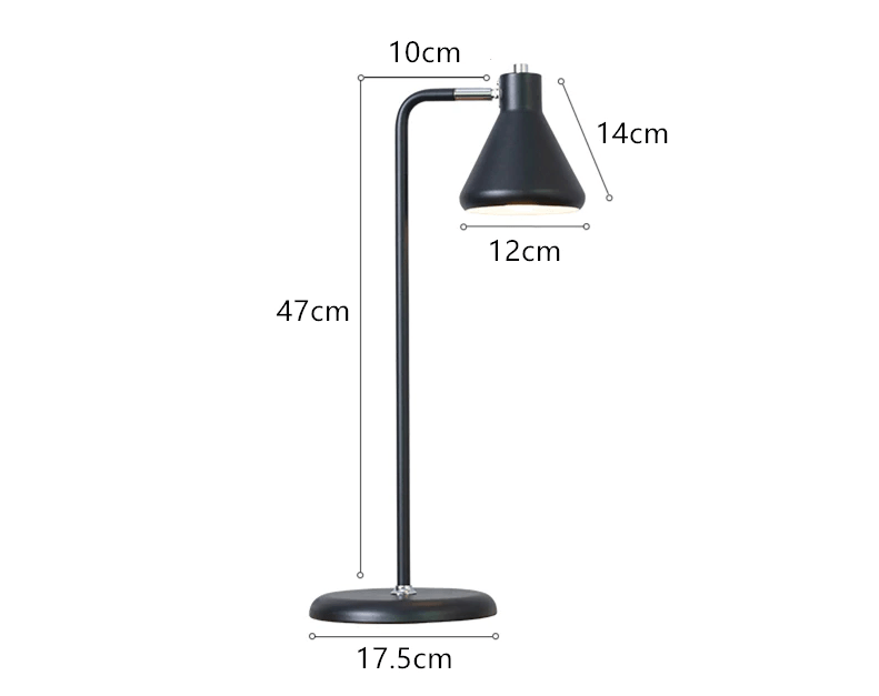 Lampe à poser design LED : Tube métal coloré, forme triangulaire | Marco Lucetti Noir