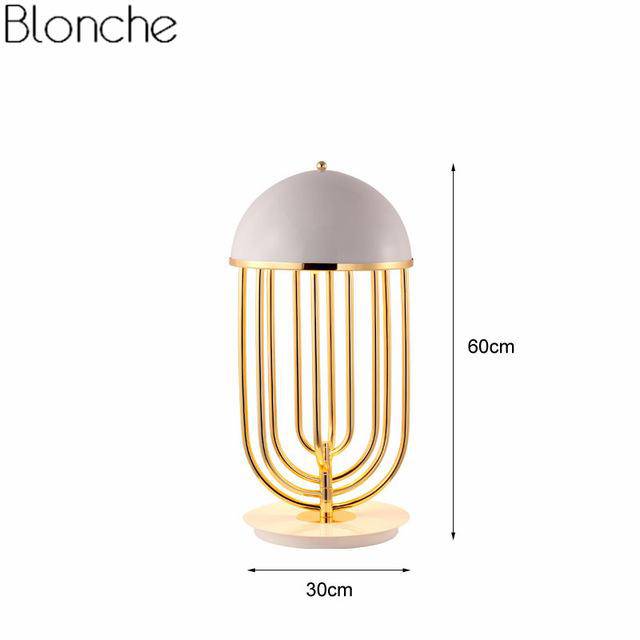 Lampe à poser dorée LED Luxe | Marco Lucetti Blanc