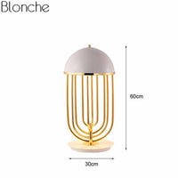 Lampe à poser dorée LED Luxe | Marco Lucetti Blanc
