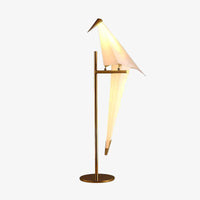 Lampe Oiseau sur Branche Dorée