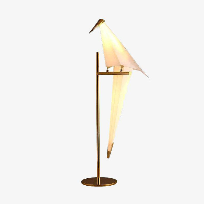 Lampe Oiseau sur Branche Dorée