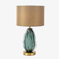Lampe LED en verre design avec abat-jour cylindrique