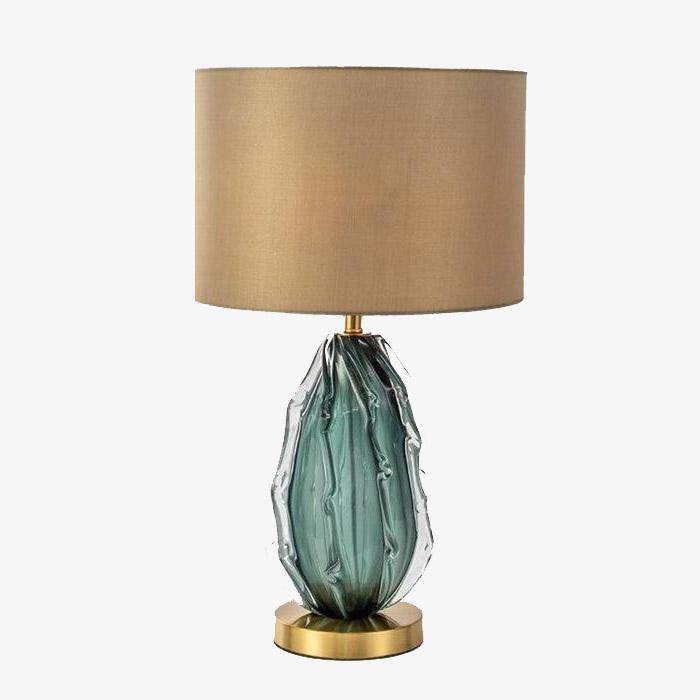 Lampe LED en verre design avec abat-jour cylindrique