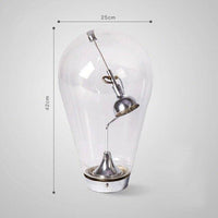 Lampe à poser LED chromé en ampoule de verre | Marco Lucetti Grand / Tactile