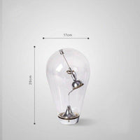 Lampe à poser LED chromé en ampoule de verre | Marco Lucetti Petit / Tactile