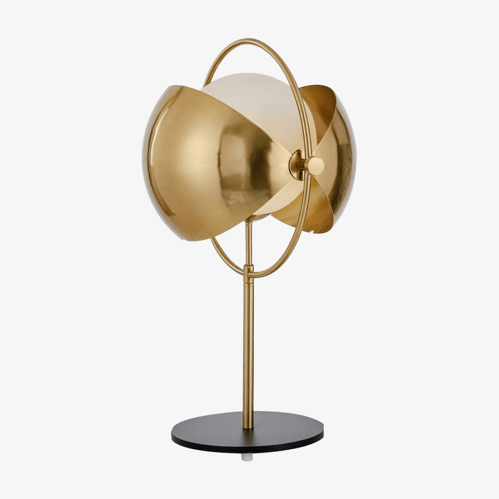 Lampe à poser LED de luxe avec boule en verre et métal doré | Marco Lucetti