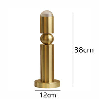 Lampe à poser LED dorée en cylindre allongé | Marco Lucetti