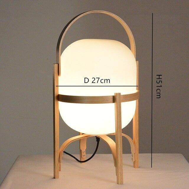 Lampe à poser LED en bois de style japonais | Marco Lucetti