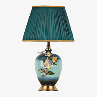 Lampe LED en céramique et fleurs, design Japonais