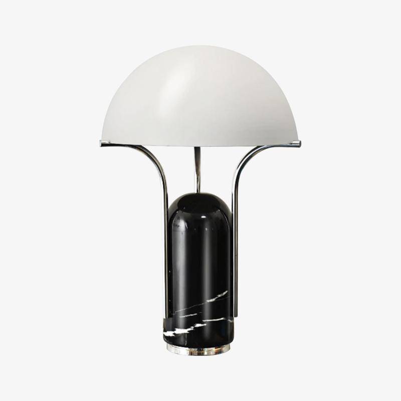 Lampe à poser LED en métal et marbre style Mushroom - Élégance Illuminée | Marco Lucetti