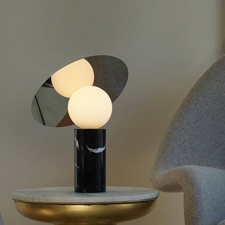 Lampe à Poser LED Marbre et Verre | Marco Lucetti