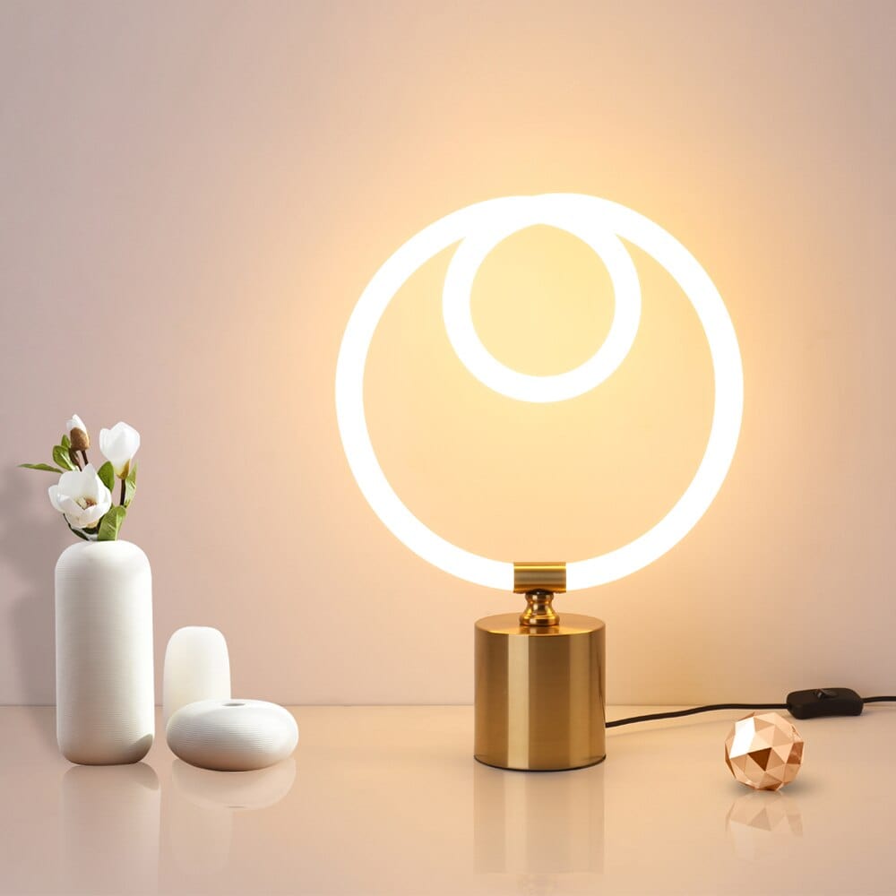 Lampe à poser LED moderne avec anneaux lumineux Severina | Marco Lucetti