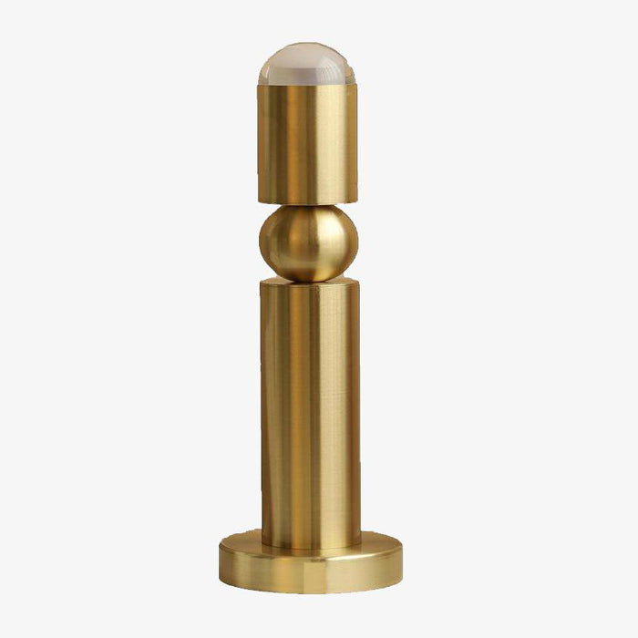 Lampe à poser LED dorée en cylindre allongé