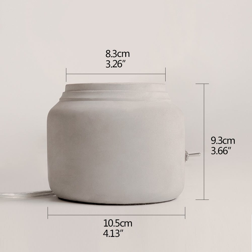 Lampe à poser stylée en ciment gris Lino | Marco Lucetti