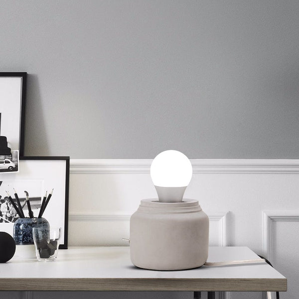 Lampe à poser stylée en ciment gris Lino | Marco Lucetti