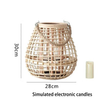 Lampe à vent en rotin avec pieds - Collection Breeze | Marco Lucetti A Bougies simulées S