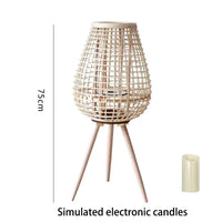 Lampe à vent en rotin avec pieds - Collection Breeze | Marco Lucetti B Bougies simulées M