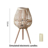 Lampe à vent en rotin avec pieds - Collection Breeze | Marco Lucetti B Bougies simulées S