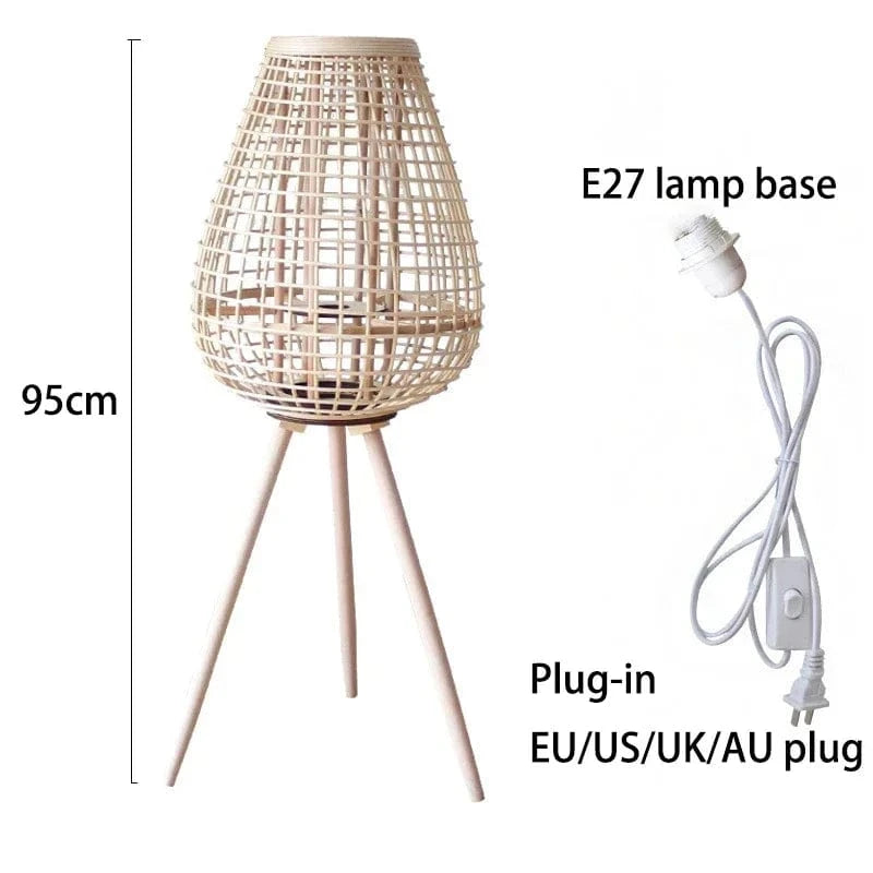 Lampe à vent en rotin avec pieds - Collection Breeze | Marco Lucetti B Prise E27 L