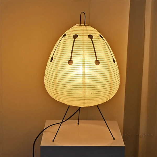 Lampe Akari Japonaise en papier de riz. | Marco Lucetti Lampe à imprimé floral