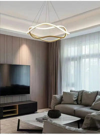 Lampe annulaire LED moderne en aluminium doré Fulight | Marco Lucetti