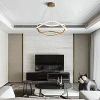 Lampe annulaire LED moderne en aluminium doré Fulight | Marco Lucetti