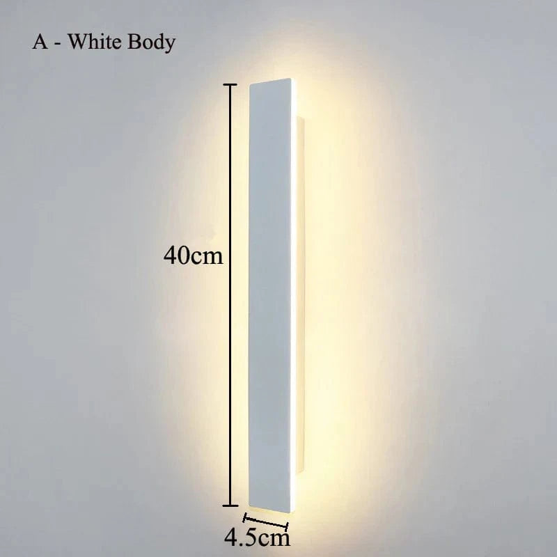 Lampe Applique Déco 15W Acrylique | Marco Lucetti Corps blanc - A / Lumière blanche chaude / 40 cm de longueur | AC220-240V