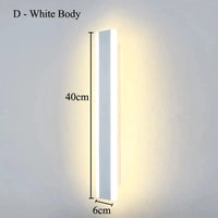 Lampe Applique Déco 15W Acrylique | Marco Lucetti Corps Blanc - D / Lumière blanche chaude / 40 cm de longueur | AC220-240V