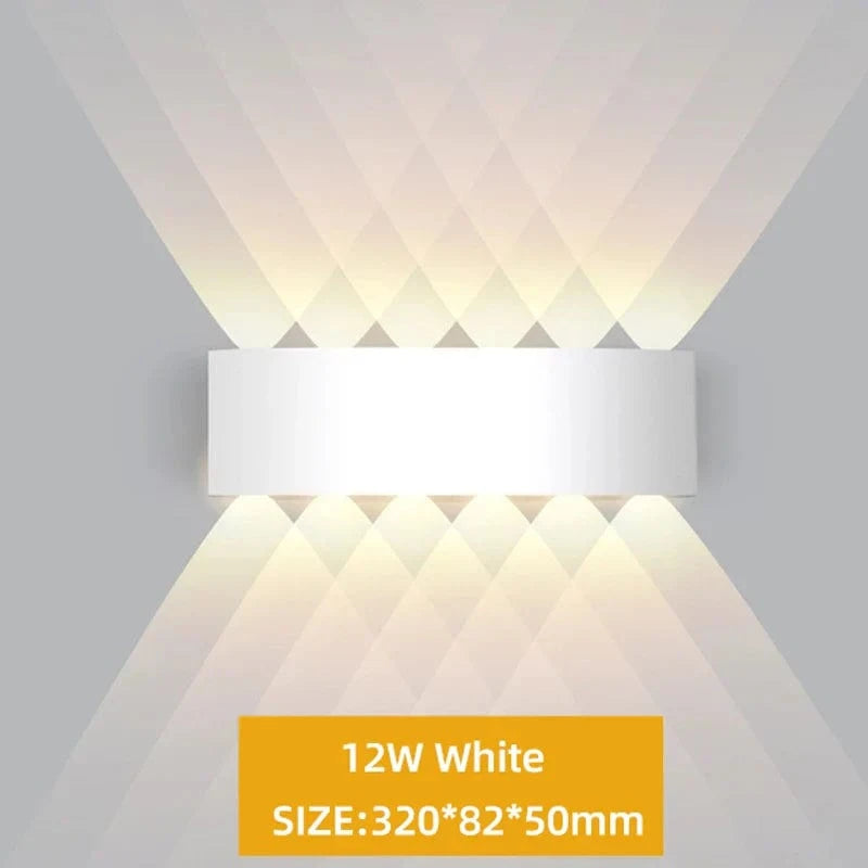 Lampe Applique Murale LED Extérieure Étanche | Marco Lucetti Blanc 12W / CHINE / Lumière chaude 3000K | Alliage d&#39;aluminium imperméable