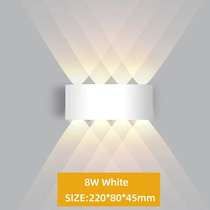 Lampe Applique Murale LED Extérieure Étanche | Marco Lucetti Blanc 8W / CHINE / Lumière chaude 3000K | Alliage d&#39;aluminium imperméable