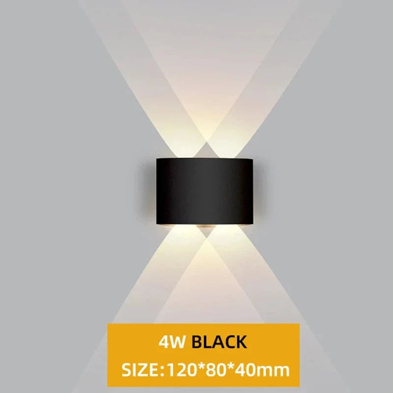 Lampe Applique Murale LED Extérieure Étanche | Marco Lucetti Noir 4W / CHINE / Lumière chaude 3000K | Alliage d&#39;aluminium imperméable