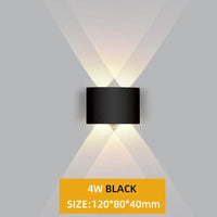 Lampe Applique Murale LED Extérieure Étanche | Marco Lucetti Noir 4W / CHINE / Lumière chaude 3000K | Alliage d&#39;aluminium imperméable
