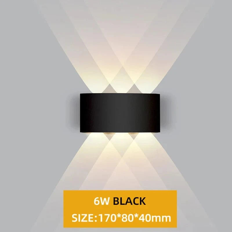 Lampe Applique Murale LED Extérieure Étanche | Marco Lucetti Noir 6W / CHINE / Lumière chaude 3000K | Alliage d&#39;aluminium imperméable