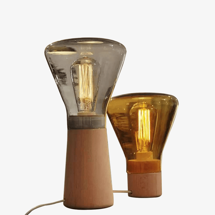 Lampe Aurora - Design en verre et bois | Marco Lucetti