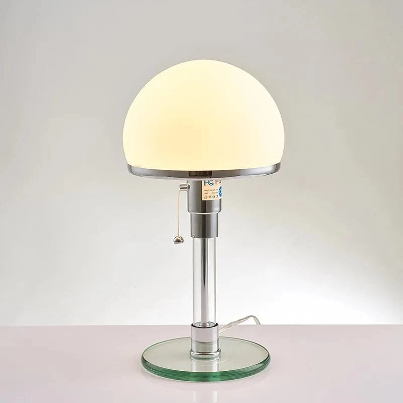 Lampe Bauhaus blanche design danois nordique pour la chambre ou le salon | Marco Lucetti Dia18cm H36cm